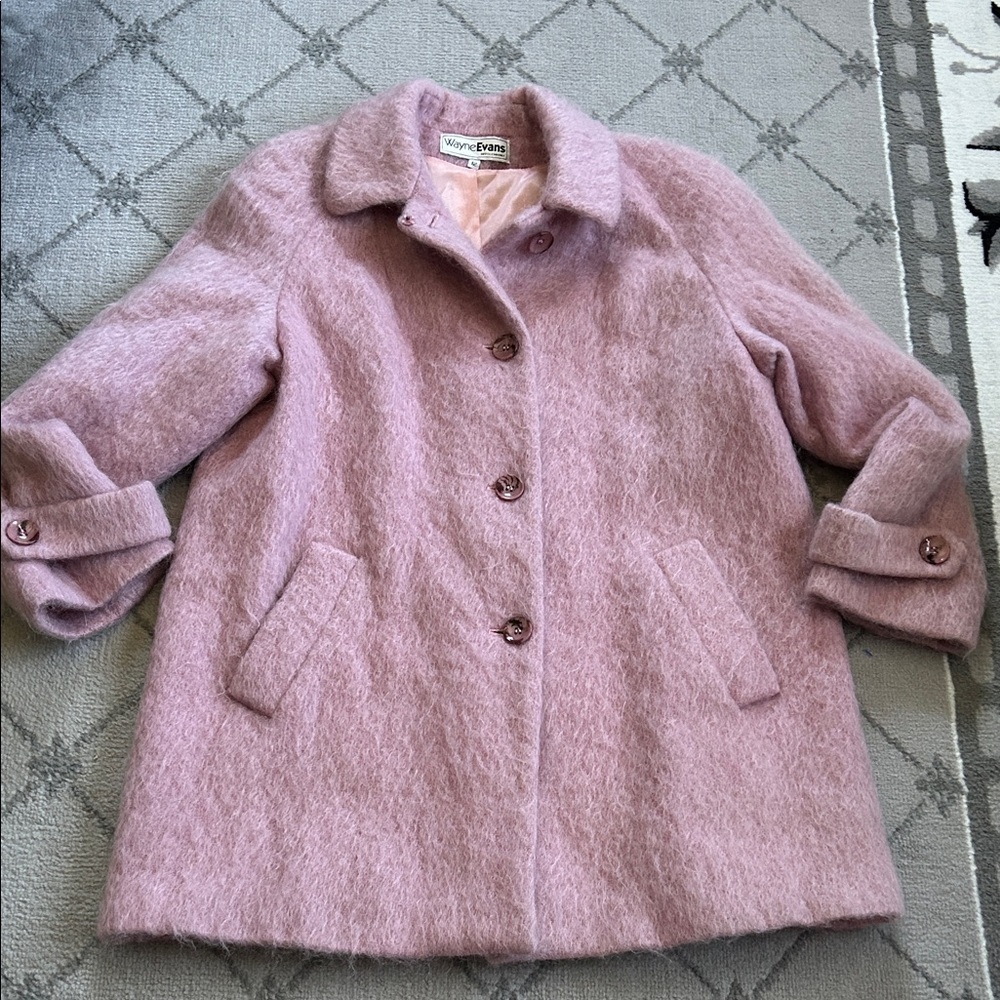 Wayne Evan’s Pink Wool Blend Coat